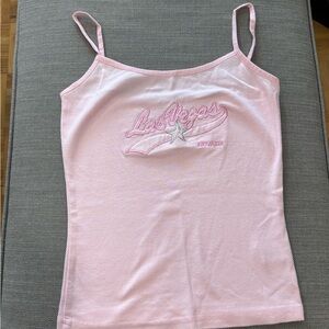 Pink Spaghetti Strap Top